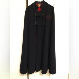 Vintage Wool Nurses Cape Navy Blue